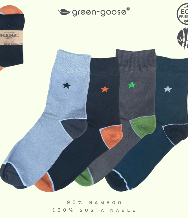 green-goose Bamboe Sokken | 4 Paar | Ster | 39-44