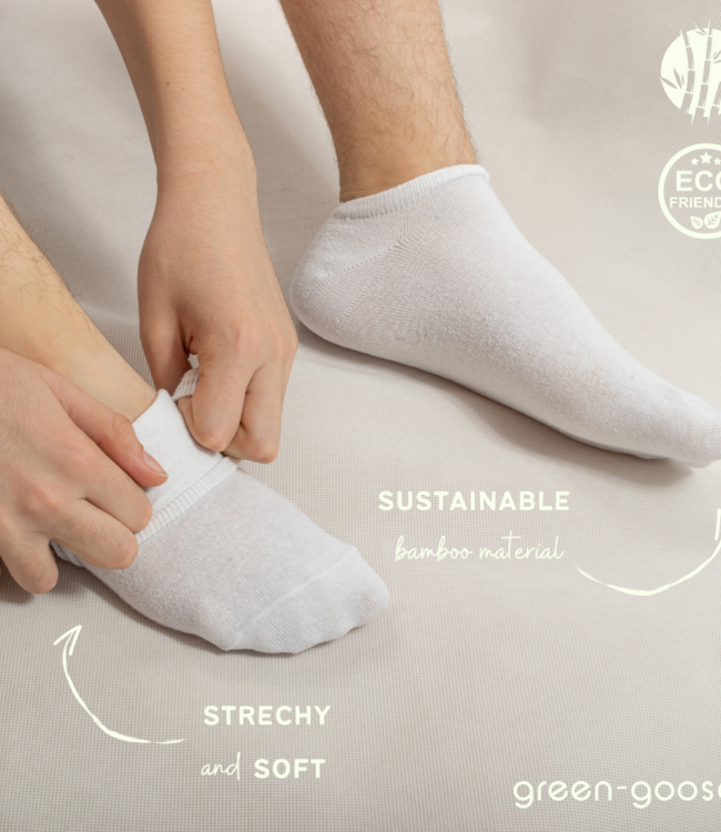 green-goose Bamboe Unisex Sneakersokken - 5 Paar - Maat 37-43 - 85% Bamboe