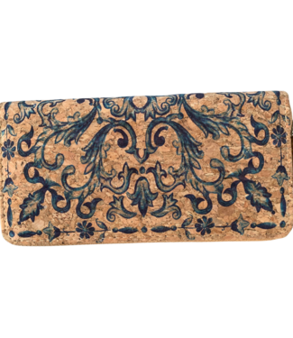 Green Goose green-goose Kurk Dames Portemonnee - Delfts Blauw