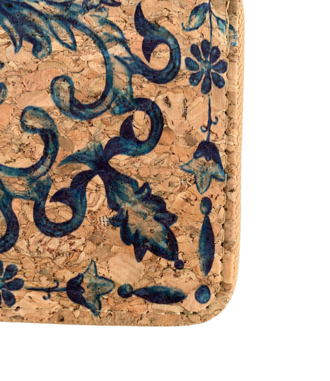 green-goose Kurk Dames Portemonnee - Delfts Blauw