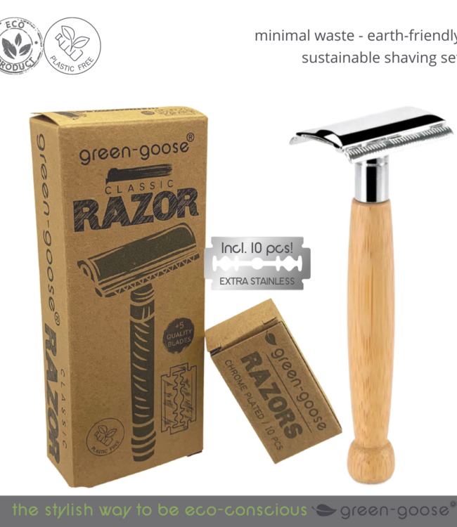 green-goose Klassieke Scheerset - Bamboe