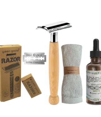 Green Goose green-goose Scheerset met Scheerolie - Bamboe