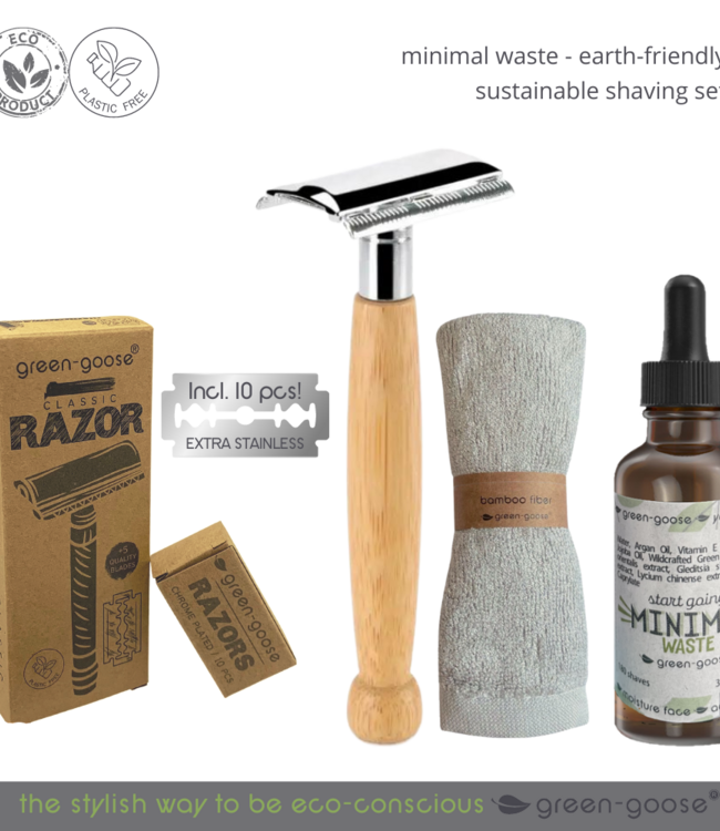 green-goose Scheerset met Scheerolie - Bamboe