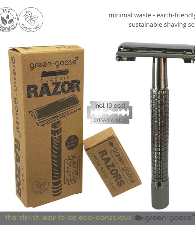green-goose Klassieke Scheerset - Zwart