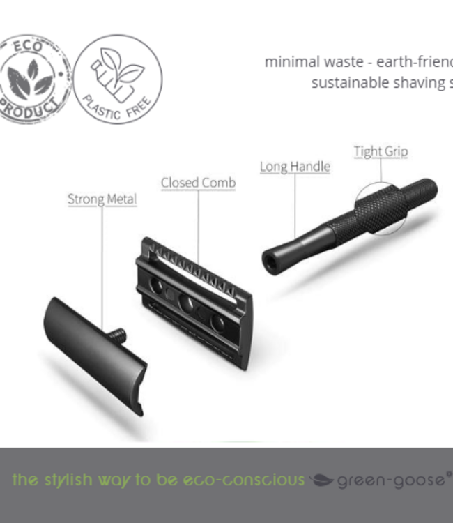 green-goose Klassieke Scheerset - Zwart