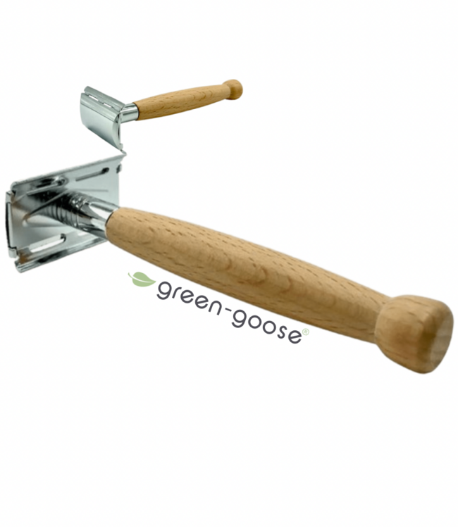 green-goose Klassiek Scheermes met Scheerzeep en Scheerkwast - Bamboe