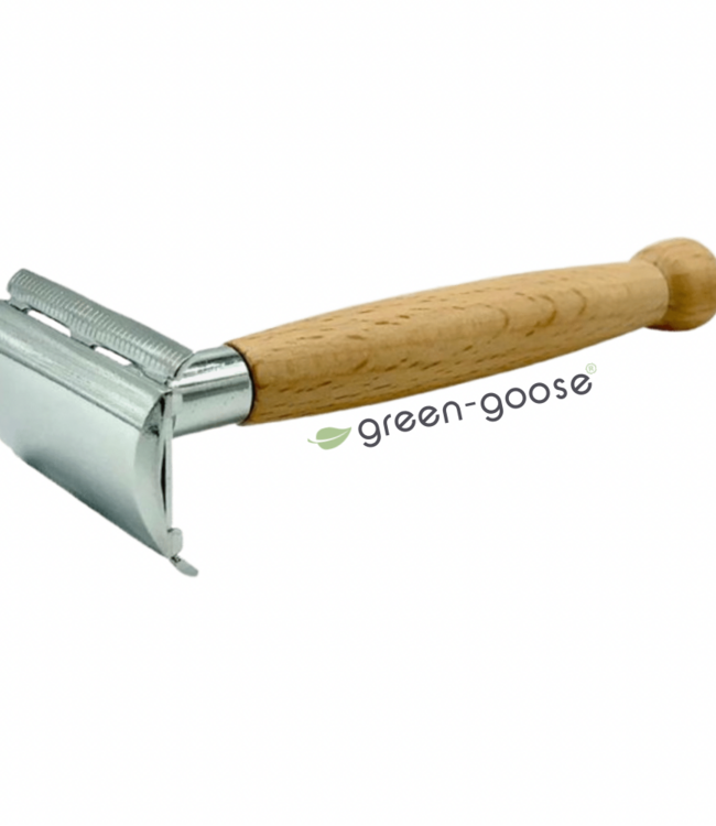 green-goose Klassiek Scheermes met Scheerzeep en Scheerkwast - Bamboe