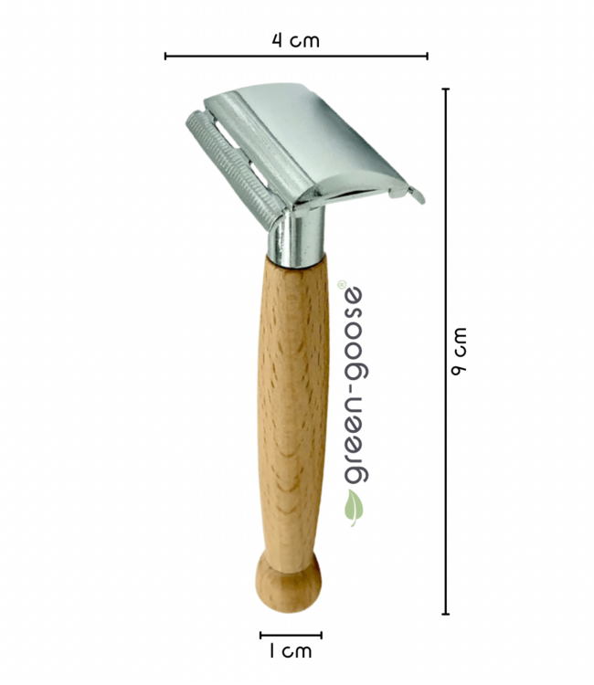 green-goose Klassiek Scheermes met Scheerzeep en Scheerkwast - Bamboe