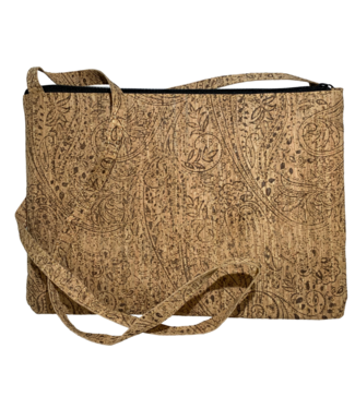 green-goose Kurk Schoudertas - Zilver