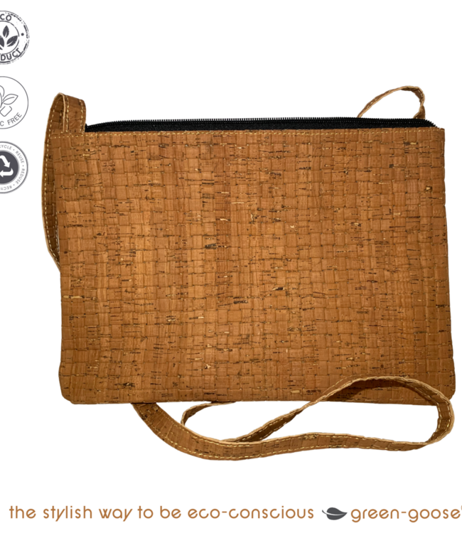 green-goose Kurk Schoudertas - Bruin