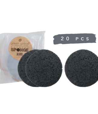 Green Goose Bamboe Houtskool Cellulose Sponsjes - 20 Stuks