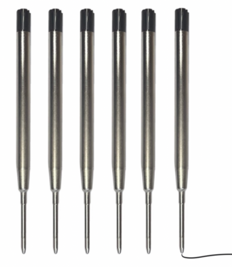 Green Goose green-goose Kurk Pen Navulling - 6 Stuks - Zwart