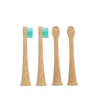 Green Goose green-goose Sonicare Bamboe Opzetborstels Kinderen - 4 Stuks - Groen