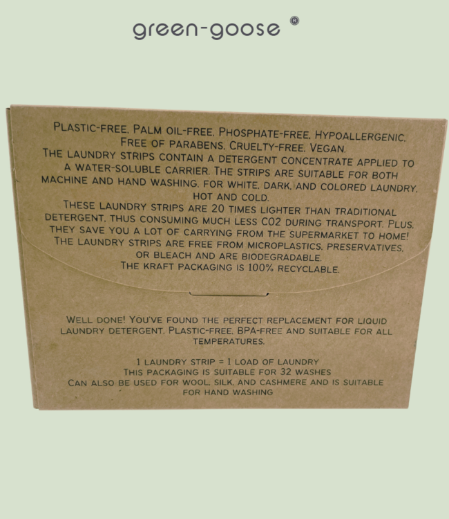 green-goose Wasstrips - 32 Strips - Ongeparfumeerd