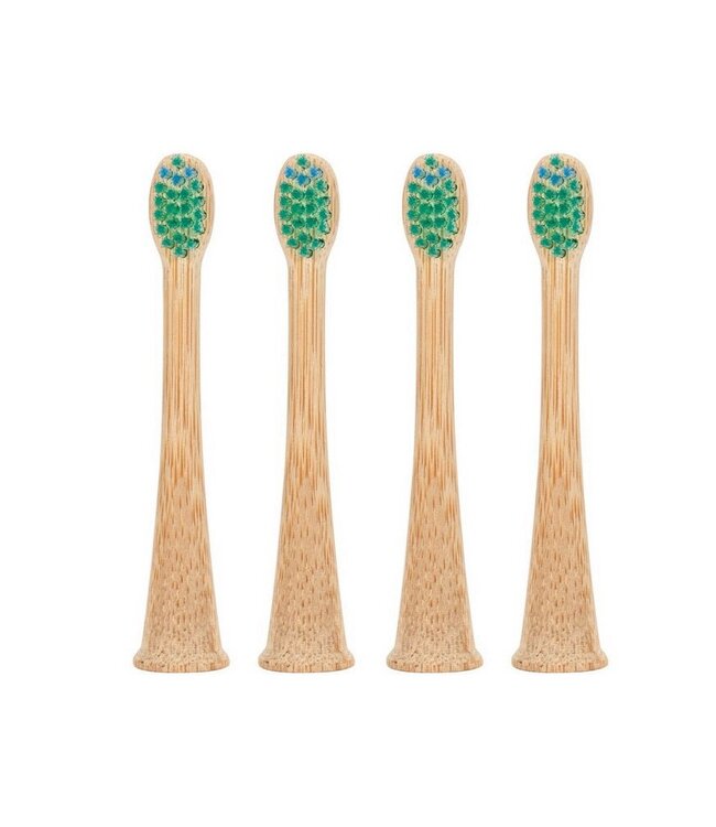 green-goose Sonicare Bamboe Opzetborstels Kinderen - 4 Stuks - Groen
