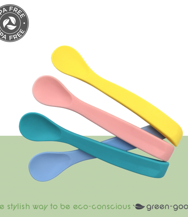 green-goose Babylepel Set Gebogen - 4 Stuks