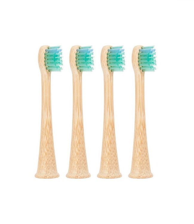 green-goose Sonicare Bamboe Opzetborstels Kinderen - 4 Stuks - Groen