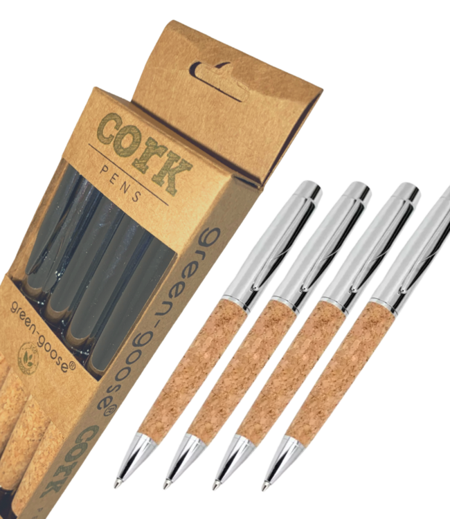 green-goose Kurk Pen - 4 Stuks