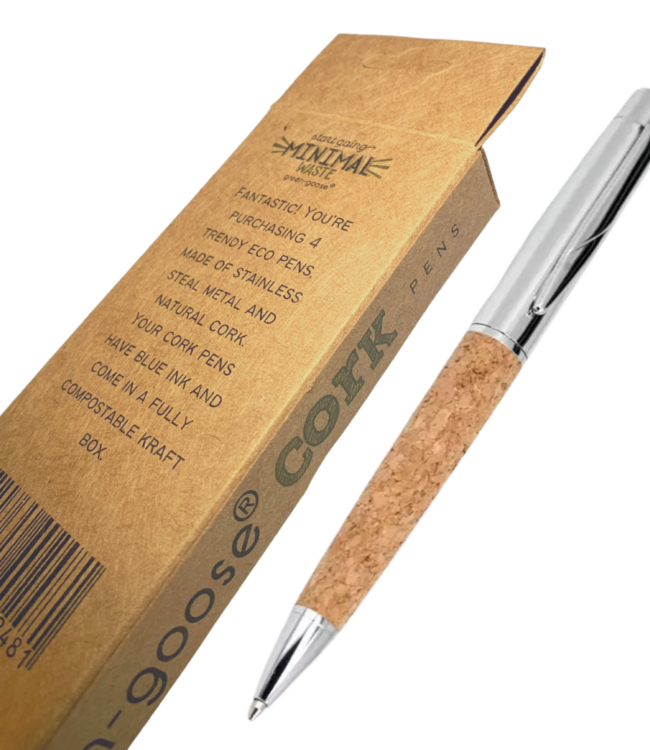 green-goose Kurk Pen - 4 Stuks