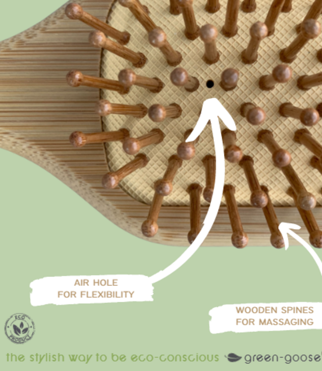 green-goose Bamboe Haarborstel XL