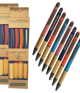 Green Goose Bamboe Stylus Pen | Random Kleuren | 8 Stuks