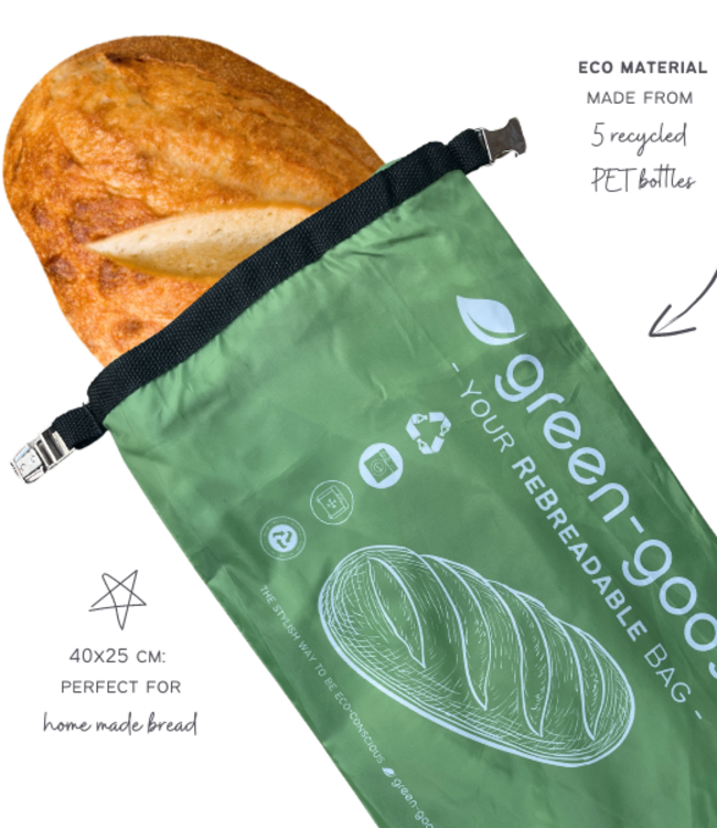 green-goose Herbruikbare rPet Broodjeszak L - 40x25cm