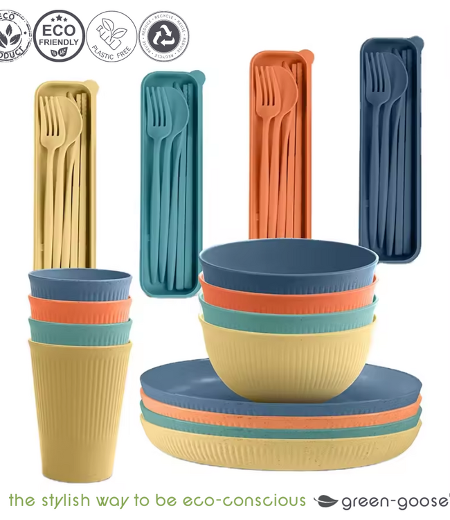 green-goose Bioplastic Servies - 28-delig