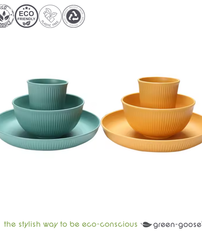 green-goose Bioplastic Servies - 28-delig