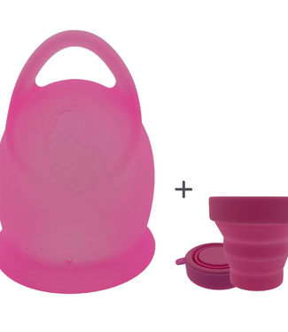 Green Goose Siliconen Menstruatie Cup met Houder / Sterilisator