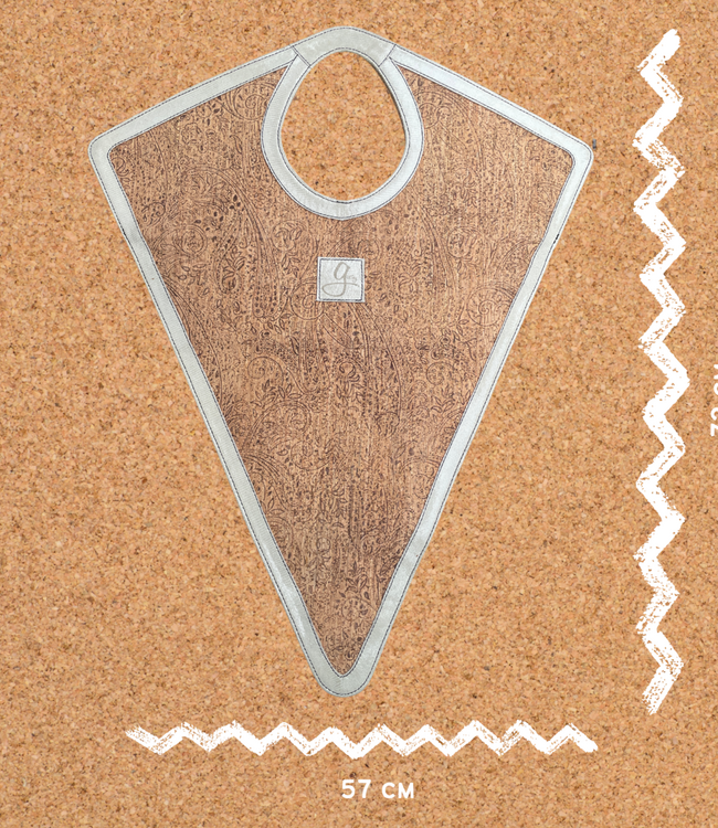 Gissy Kurk en Leer Handtas XL - Driehoek - Oranje