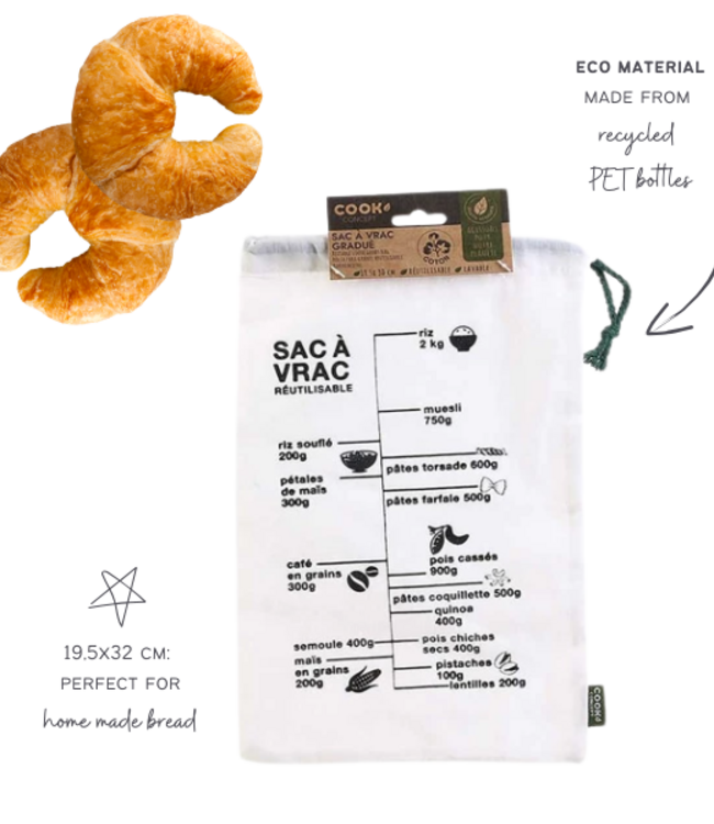 Cook Concept Katoenen Broodzak - 19.5x32 cm