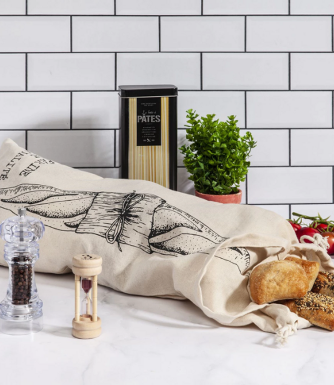 green-goose Katoenen Broodzak XXL - 27x82 cm - Creme