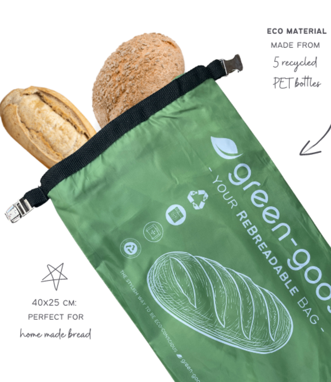 green-goose Herbruikbare rPet Broodjeszak L - 40x25cm
