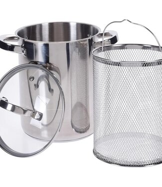 Excellent Houseware Aspergepan met glazen deksel - 4.2 liter