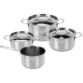 Excellent Houseware Edelstahl-Kochtopf-Set - 7-teilig