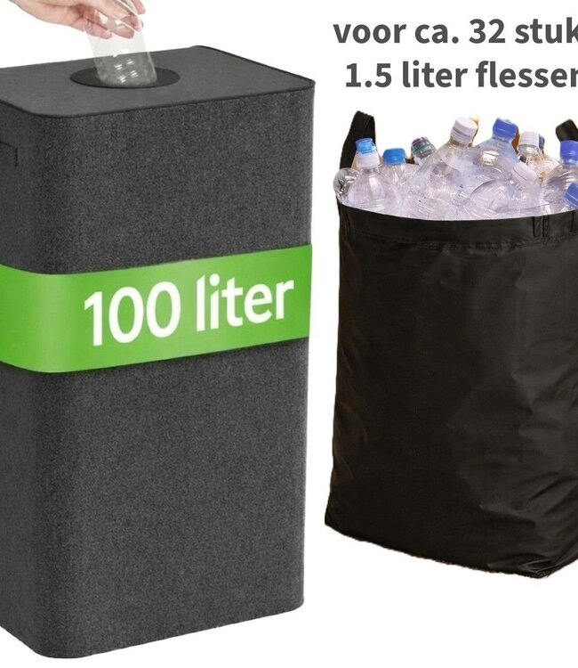 Statiegeld Container met Flessentas