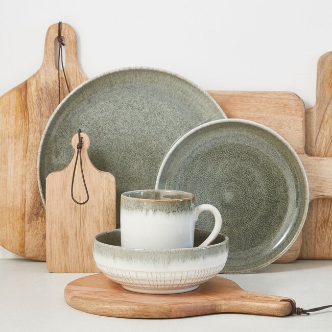 Mica Decorations Duko Schneide- und Servierbrett aus Mangoholz - Braun - Ø28 cm