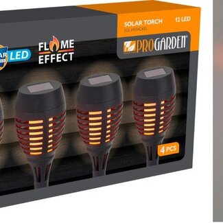 ProGarden Solar Tuinfakkels - 4 stuks