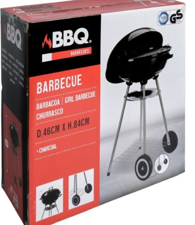 Houtskoolbarbecue op Wielen - 46cm