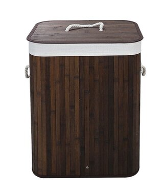 Ceruzo Bamboe Wasmand met Deksel - 72L - Bruin