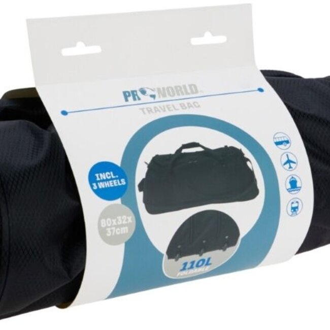 Reistas 110L - 3 Wielen - Zwart