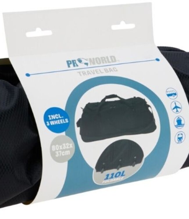 Reistas 110L - 3 Wielen - Zwart