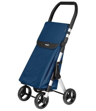 Duett Muuvi Up Boodschappentrolley - Tasinhoud 46L - 4 Wielen - Opvouwbaar - Blauw