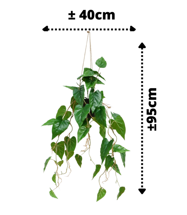 Anthurium Kunst Hangplant 95cm