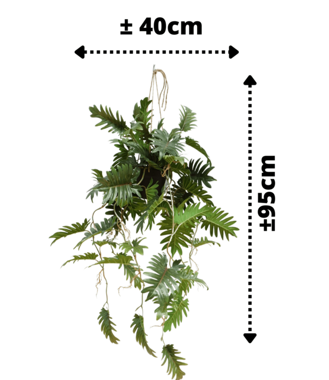 Philodendron Kunst Hangplant 95cm