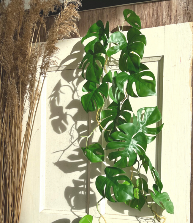 3st. Monstera Kunstslinger 120cm (Guirlande)