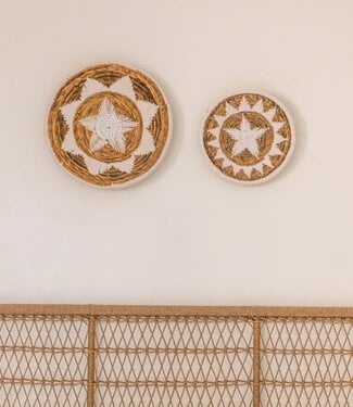 Soeji Wanddecoratie | Wandmand | Decoratieve schaal GUMA van bananenvezel (2 maten)