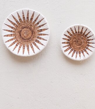 Wanddecoratie | Wandmand | Decoratieve schaal MADALA gemaakt van bananenvezel (2 maten)