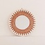 Soeji Ronde Boho Spiegel 60 cm | Handgemaakte geweven wandspiegel AWAN | Wanddecoratie met patroon gemaakt van katoenen koorden