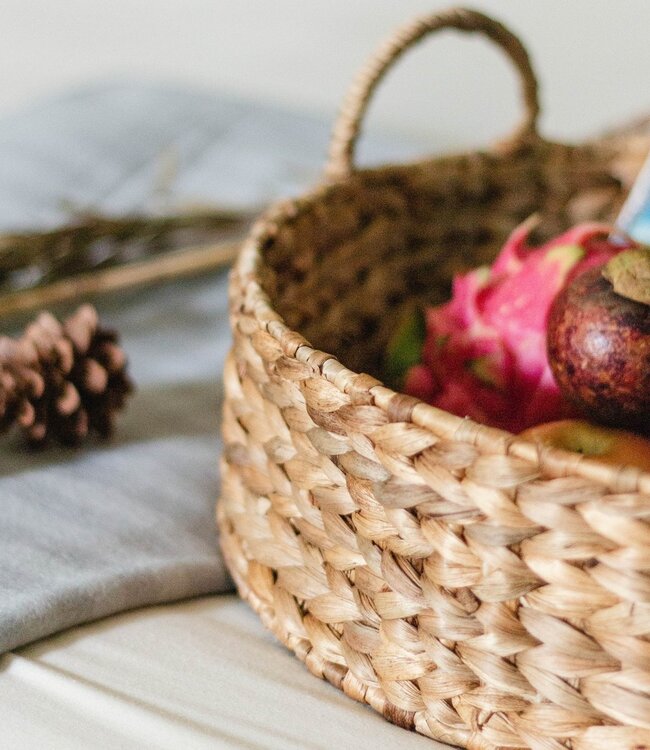 Decoratief dienblad MATAHARI gemaakt van waterhyacint (3 maten)